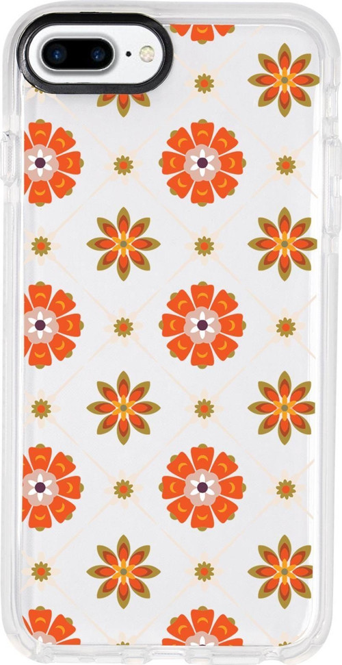 İphone 7 Plus Uyumlu Nostaljik Motifler Desenli Candy Bumper Silikonlu Telefon Kılıfı