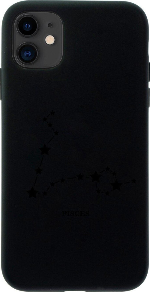 İphone 12 Balık Yıldız Tasarımlı Siyah Telefon Kılıfı