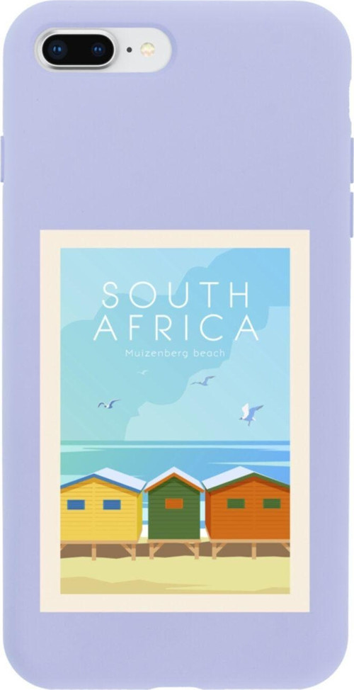 İphone 8 Plus South Africa Tasarımlı Lila Telefon Kılıfı