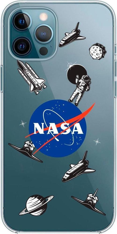 Iphone 12 Pro Max Uyumlu Nasa Desenli Premium Şeffaf Silikon Kılıf
