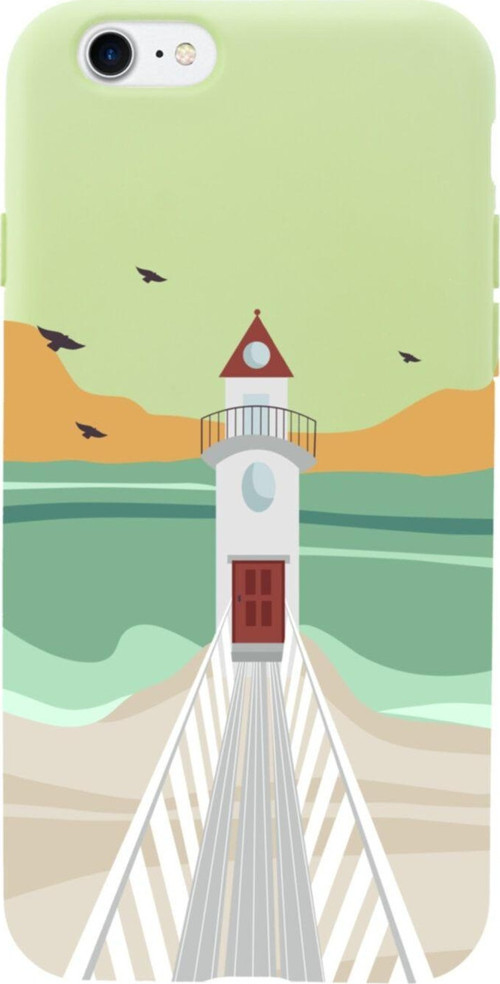 İphone 7 Lighthouse Tasarımlı Yeşil Telefon Kılıfı