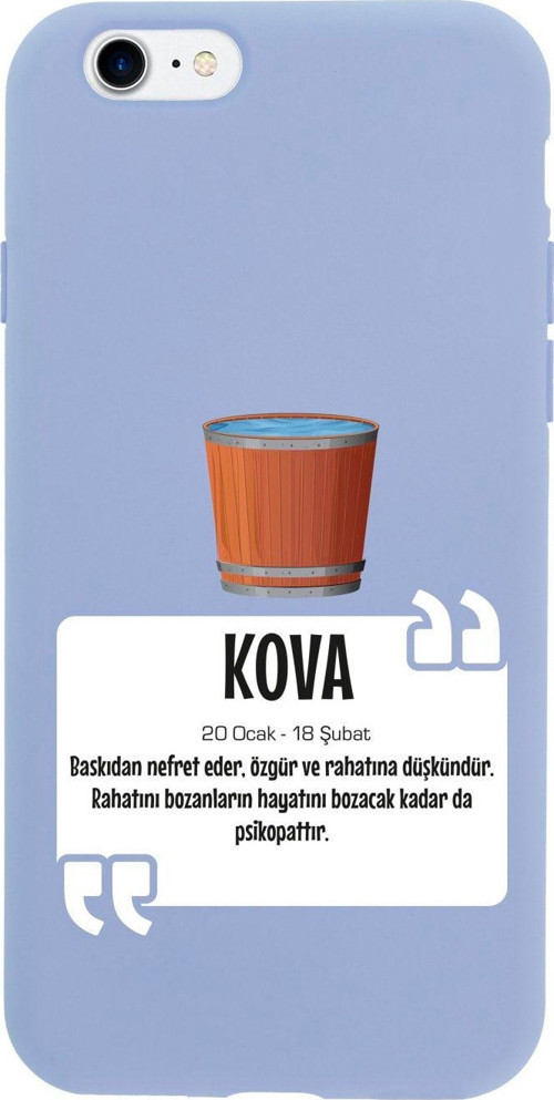 İphone Se Kova Burcu Tasarımlı Lila Telefon Kılıfı