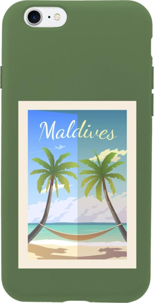 İphone 8 Maldives Tasarımlı Haki Telefon Kılıfı