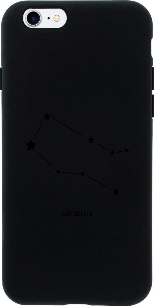 İphone 7 Ikizler Yıldız Tasarımlı Siyah Telefon Kılıfı