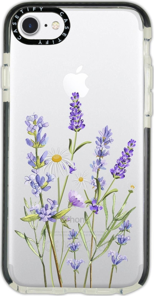 İphone 6 Casetify Lavender Desenli Anti Shock Premium Silikonlu Siyah Kenar Detaylı Telefon Kılıfı