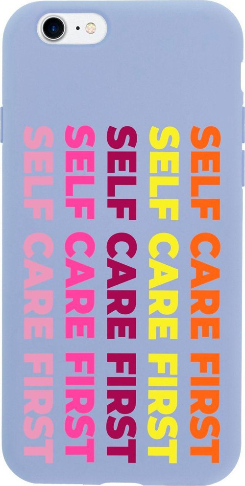 İphone Se Self Care Fırst Tasarımlı Lila Telefon Kılıfı