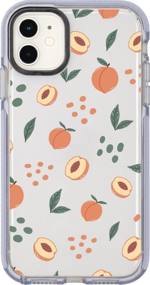 İphone 12 Uyumlu Şeftali Pattern Candy Bumper Silikonlu Telefon Kılıfı