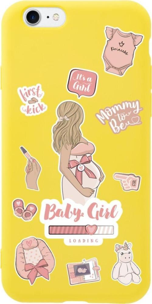 İphone 7 Baby Girl Tasarımlı Sarı Telefon Kılıfı