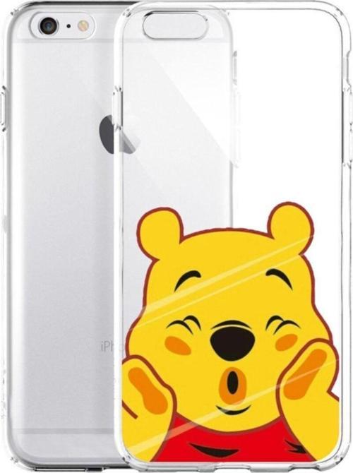 Pooh Desenli İphone 6 Şeffaf Telefon Kılıfı