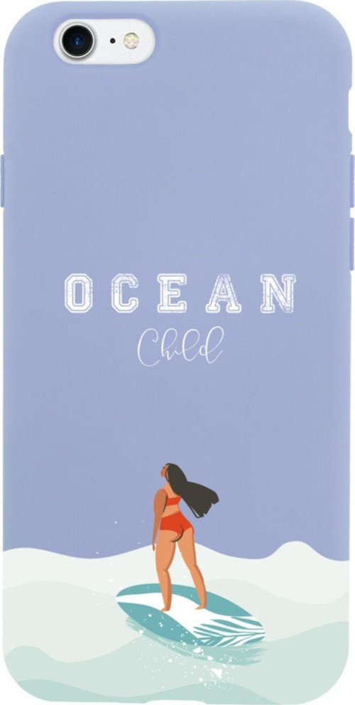 İphone Se Ocean Child Tasarımlı Lila Telefon Kılıfı