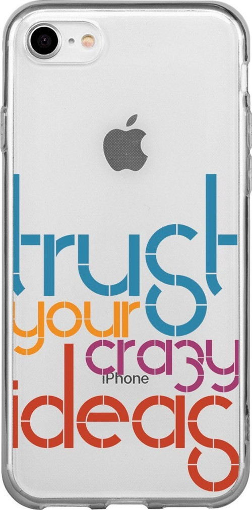 İphone 7 Ideas Desenli Şeffaf Telefon Kılıfı