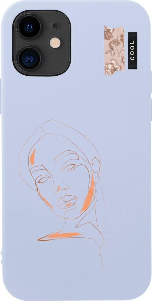 İphone 12 Cool Art Tasarımlı Lila Telefon Kılıfı