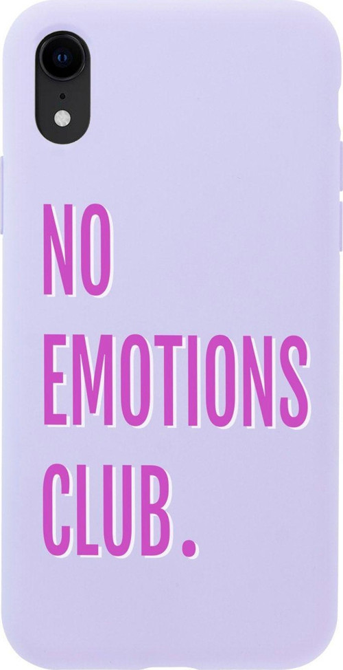 İphone Xr No Emotions Club Tasarımlı Lila Telefon Kılıfı