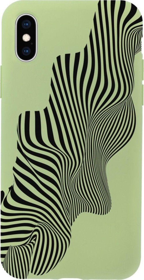 İphone Xs Local Zebra Tasarımlı Yeşil Telefon Kılıfı