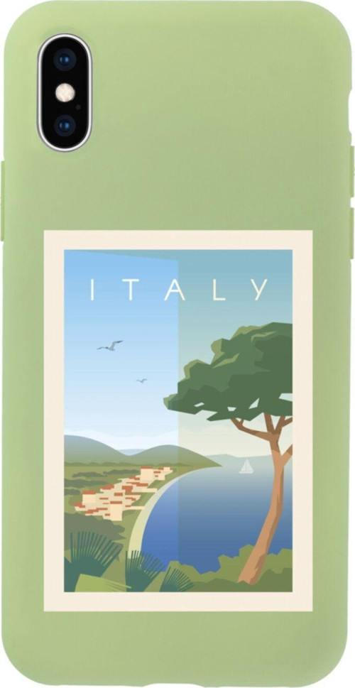 İphone Xs Italy Tasarımlı Yeşil Telefon Kılıfı