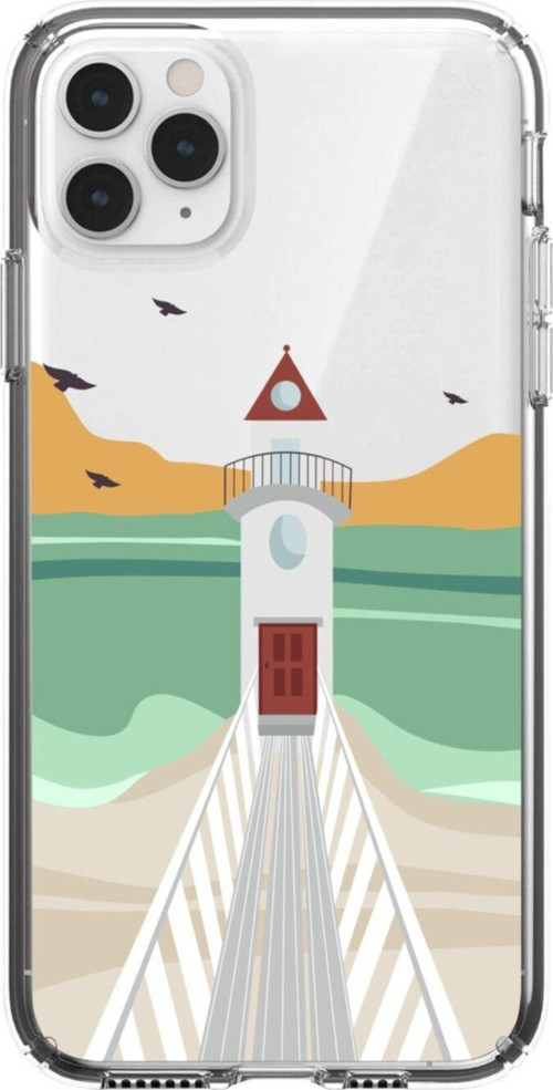 Iphone 11 Pro Deniz Feneri Desenli Şeffaf Telefon Kılıfı