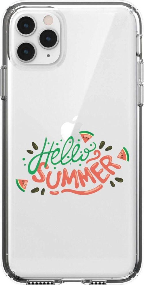Iphone 11 Pro Max Hello Summer Desenli Şeffaf Telefon Kılıfı