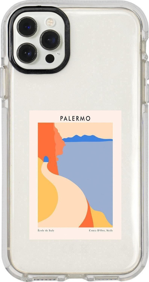 Iphone 12 Pro Max Palermo Desenli Candy Bumper Silikonlu Telefon Kılıfı