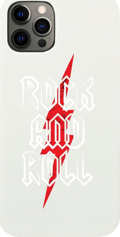 Iphone 12 Pro Rock And Roll Tasarımlı Beyaz Telefon Kılıfı