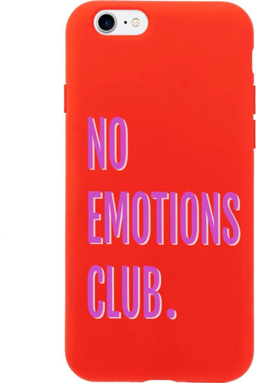 İphone 7 No Emotions Club Tasarımlı Kırmızı Telefon Kılıfı