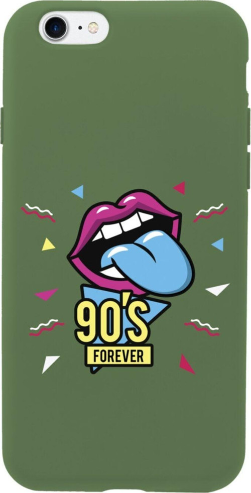 İphone Se 90'S Forever Tasarımlı Yeşil Telefon Kılıfı