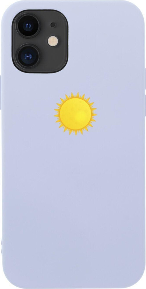 İphone 12 Sun Tasarımlı Lila Telefon Kılıfı