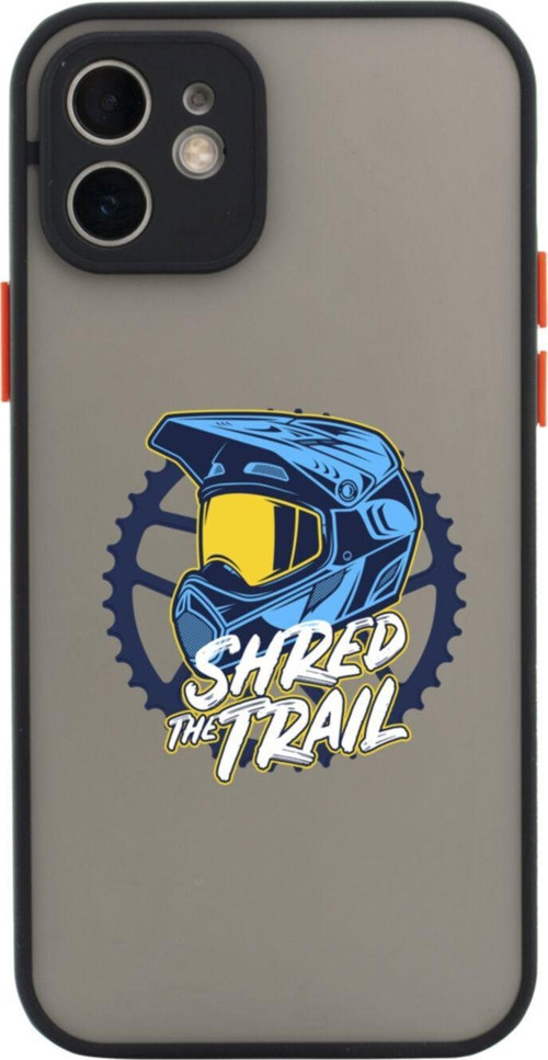 Iphone 11 Lüx Kamera Lens Korumalı Shred The Trail Siyah Telefon Kılıfı