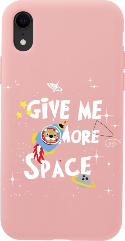 İphone Xr Give Me More Tasarımlı Pembe Telefon Kılıfı