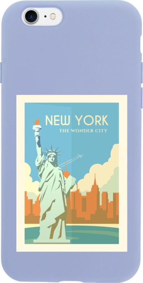 İphone 8 New York Tasarımlı Lila Telefon Kılıfı