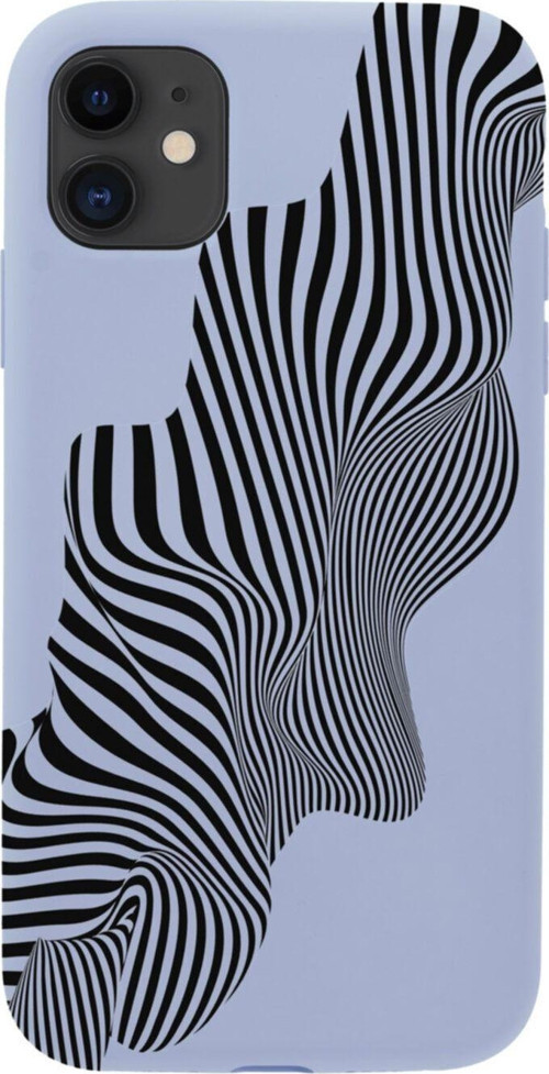 Iphone 11 Local Zebra Tasarımlı Lila Telefon Kılıfı