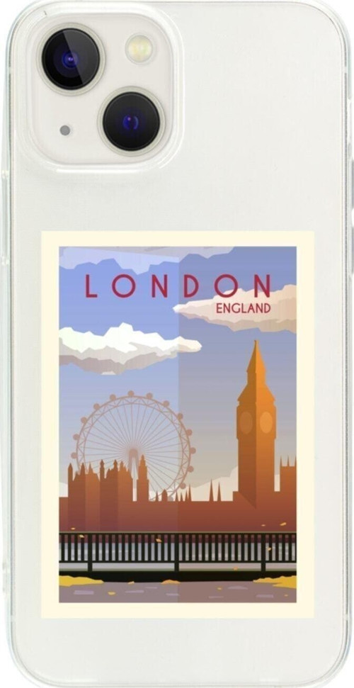 İphone 15 London England Şeffaf Telefon Kılıfı