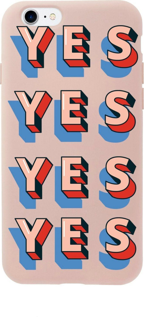 İphone Se Yes Retro Tasarımlı Pembe Telefon Kılıfı