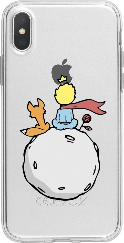 İphone X Küçük Prens Desenli Şeffaf Telefon Kılıfı