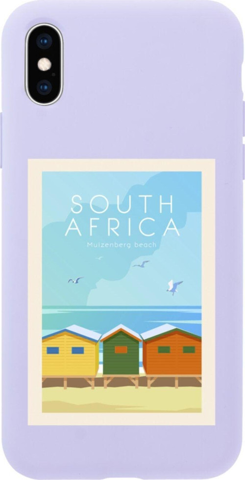 İphone Xs South Africa Tasarımlı Lila Telefon Kılıfı