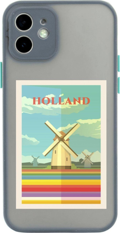 Iphone 11 Lüx Kamera Lens Korumalı Holland Gri Telefon Kılıfı