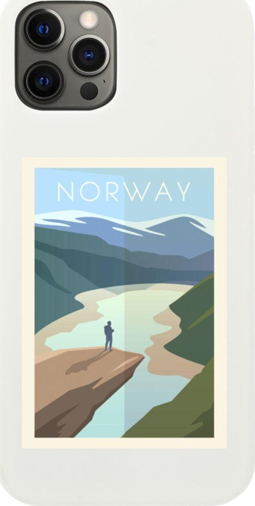 Iphone 12 Pro Norway Tasarımlı Beyaz Telefon Kılıfı