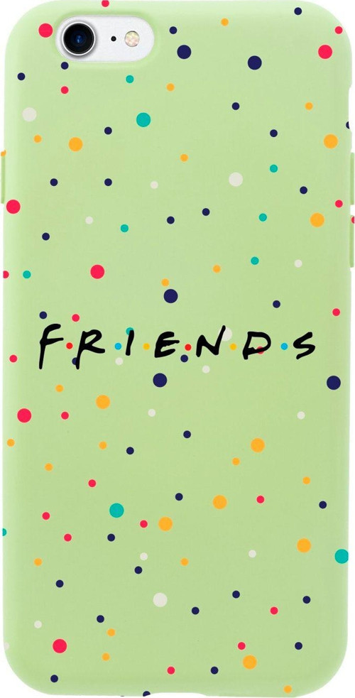 İphone Se Friends Tasarımlı Yeşil Telefon Kılıfı