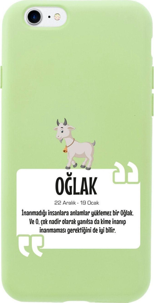 İphone Se Oğlak Burcu Tasarımlı Yeşil Telefon Kılıfı