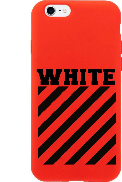 İphone 7 White Tasarımlı Kırmızı Telefon Kılıfı