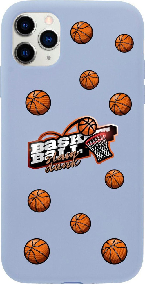 Iphone 11 Pro Basketbol Top Tasarımlı Lila Telefon Kılıfı