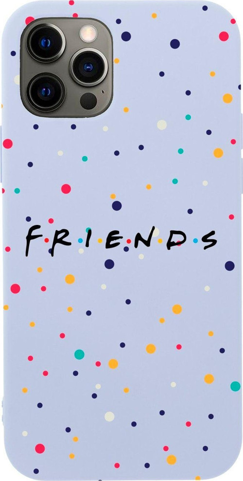 Iphone 12 Pro Max Friends Tasarımlı Lila Telefon Kılıfı