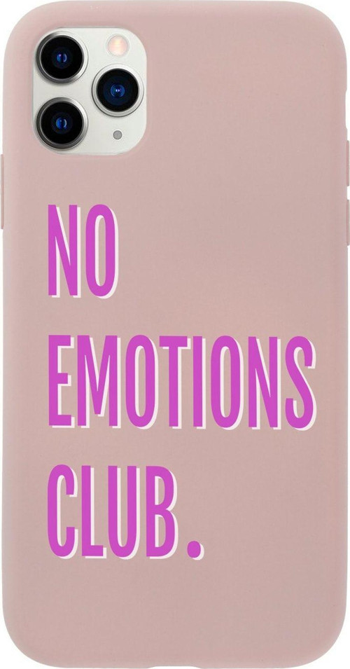 Iphone 11 Pro No Emotions Club Tasarımlı Pembe Telefon Kılıfı