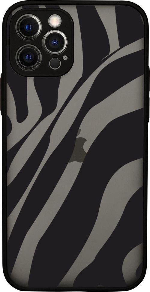 Iphone 12 Pro Uyumlu Kamera Lens Korumalı Zebra Desenli Telefon Kılıfı