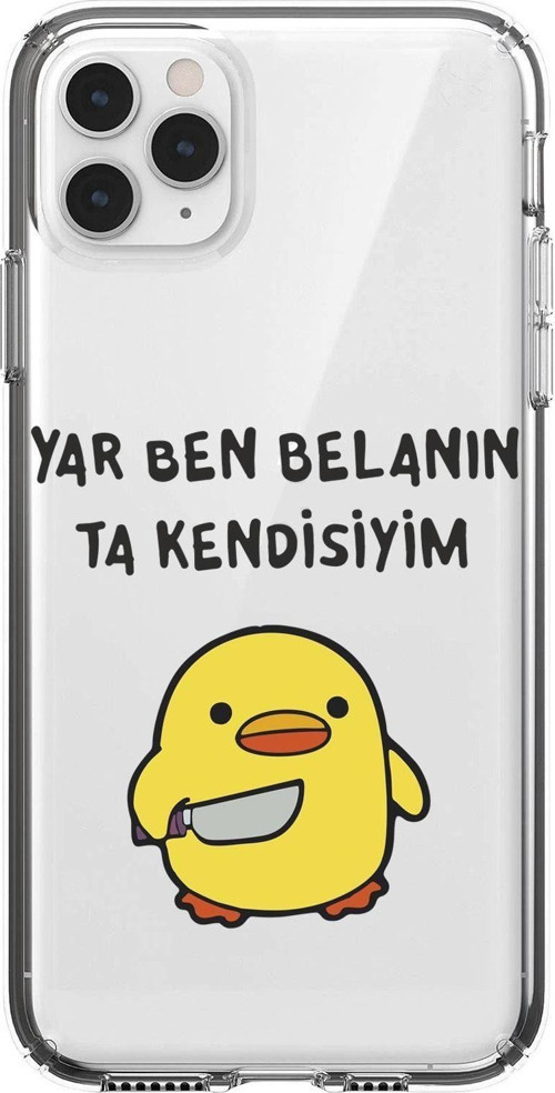 Iphone 11 Pro Max Katil Civciv Desenli Premium Şeffaf Silikon Kılıf
