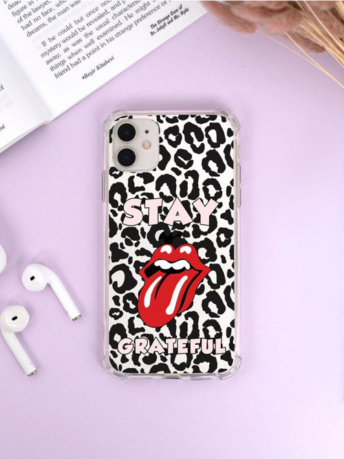 İphone 12 Köşe Darbe Korumalı Stay Grateful Luxury Olex Şeffaf Kılıf