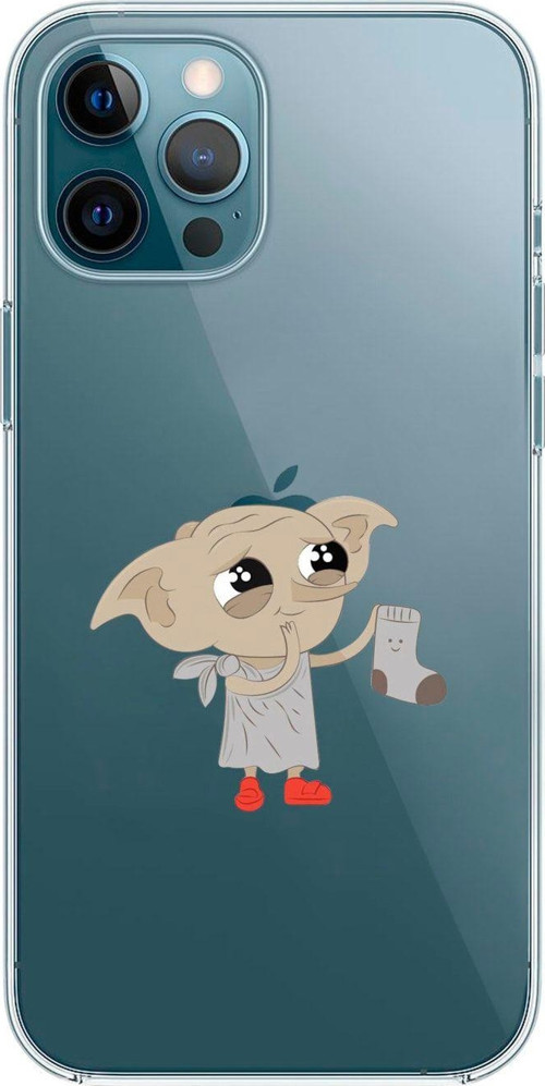 Iphone 12 Pro Max Uyumlu Dobby Tasarımlı Premium Şeffaf Silikon Kılıf