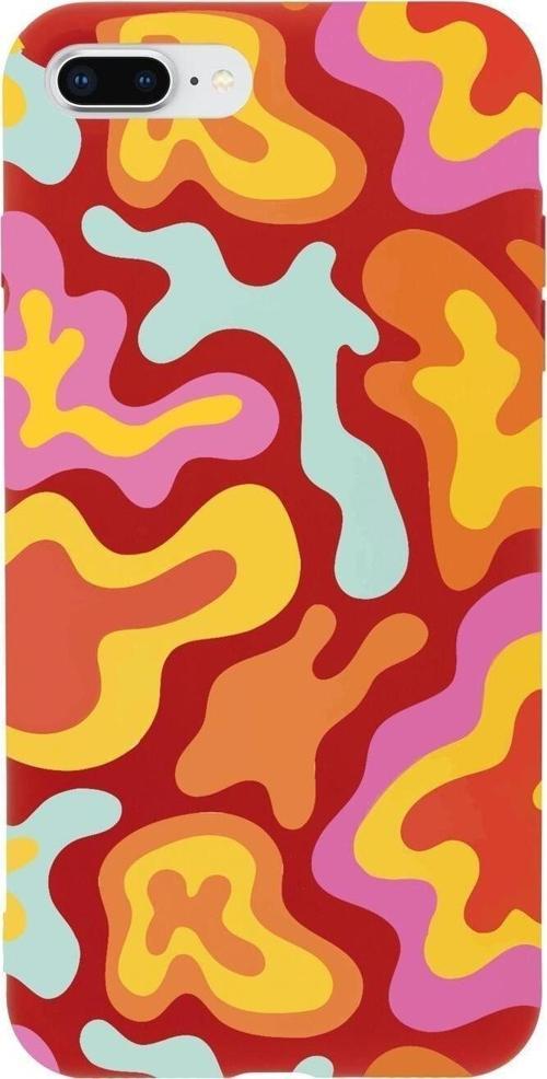 İphone 7 Plus Uyumlu Colourful Wave Tasarımlı Lansman Telefon Kılıfı