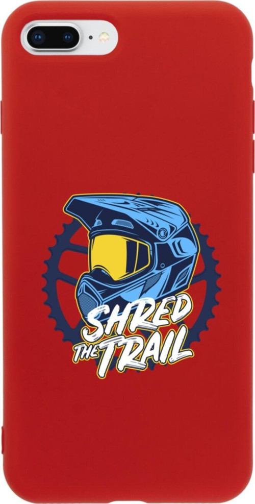 İphone 7 Plus Shred The Trail Tasarımlı Kırmızı Telefon Kılıfı