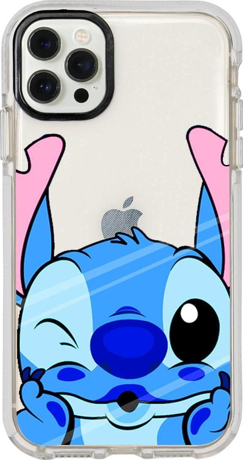 Iphone 12 Pro Stitch Desenli Candy Bumper Silikonlu Telefon Kılıfı