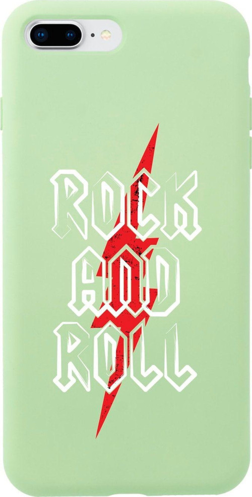 İphone 7 Plus Rock And Roll Tasarımlı Yeşil Telefon Kılıfı
